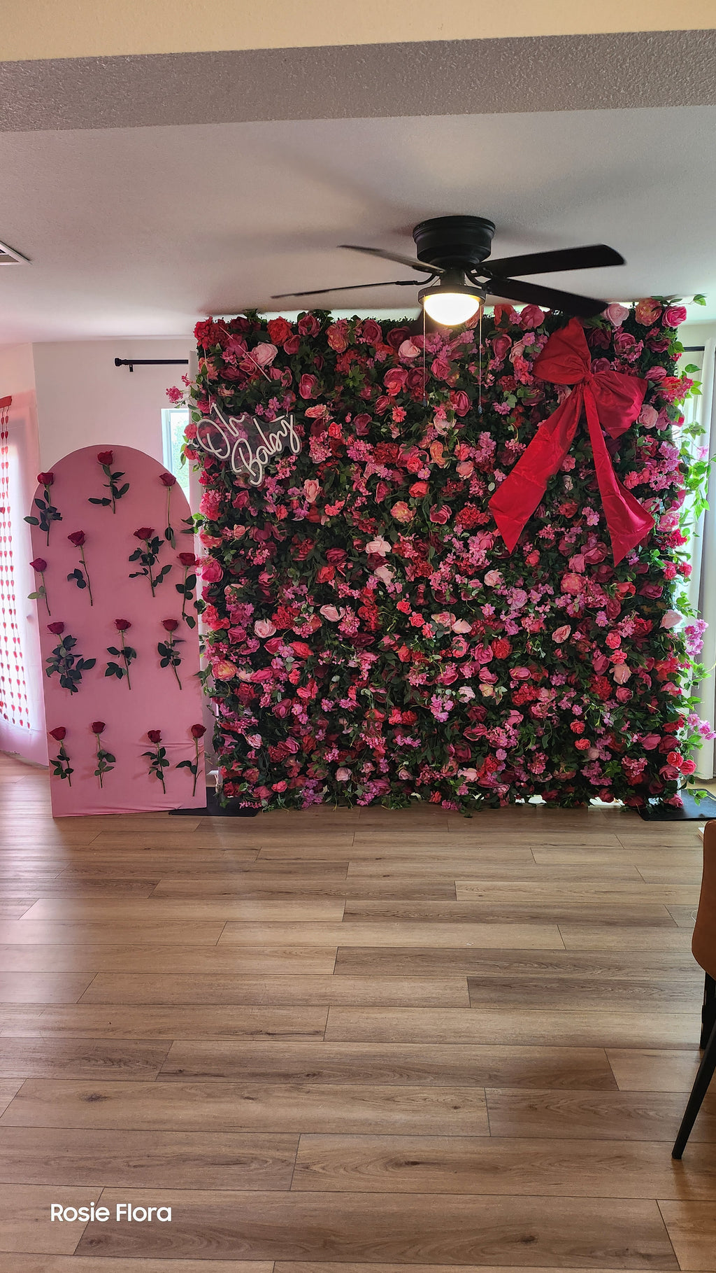 Flower wooden arch