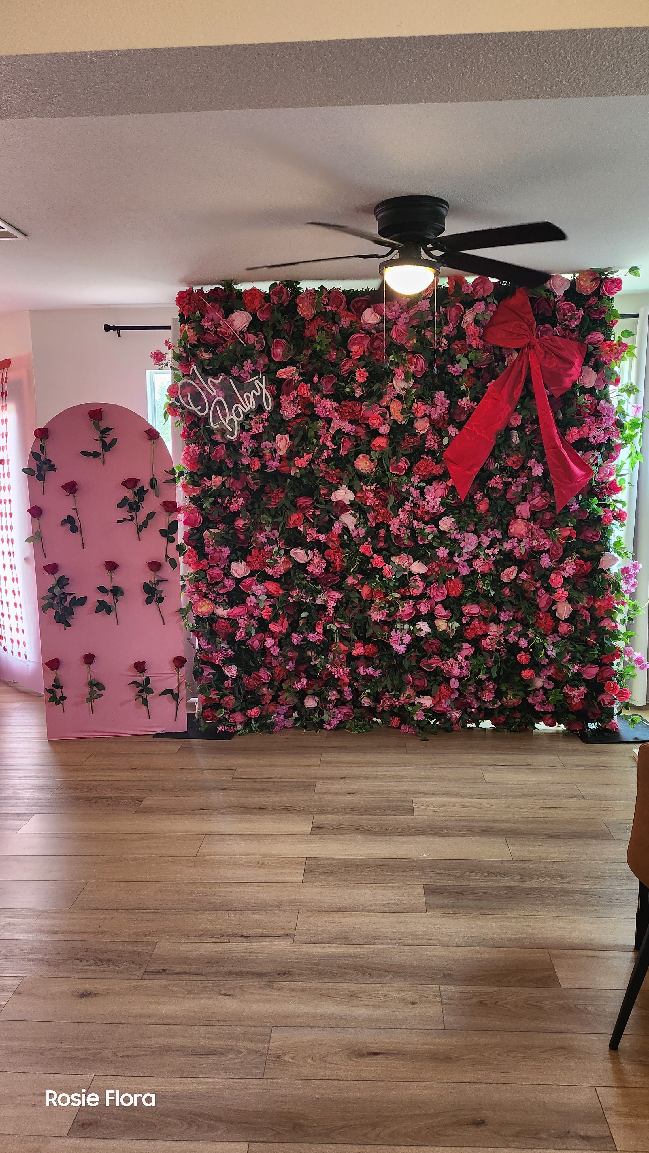 Flower wooden arch