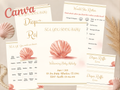 Sea You Soon seashell baby shower printable bundle