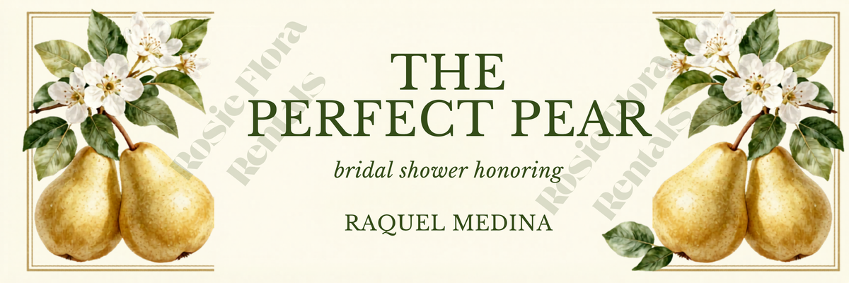 The Perfect Pear Bridal Shower Party Kit | Editable Canva Template Bundle