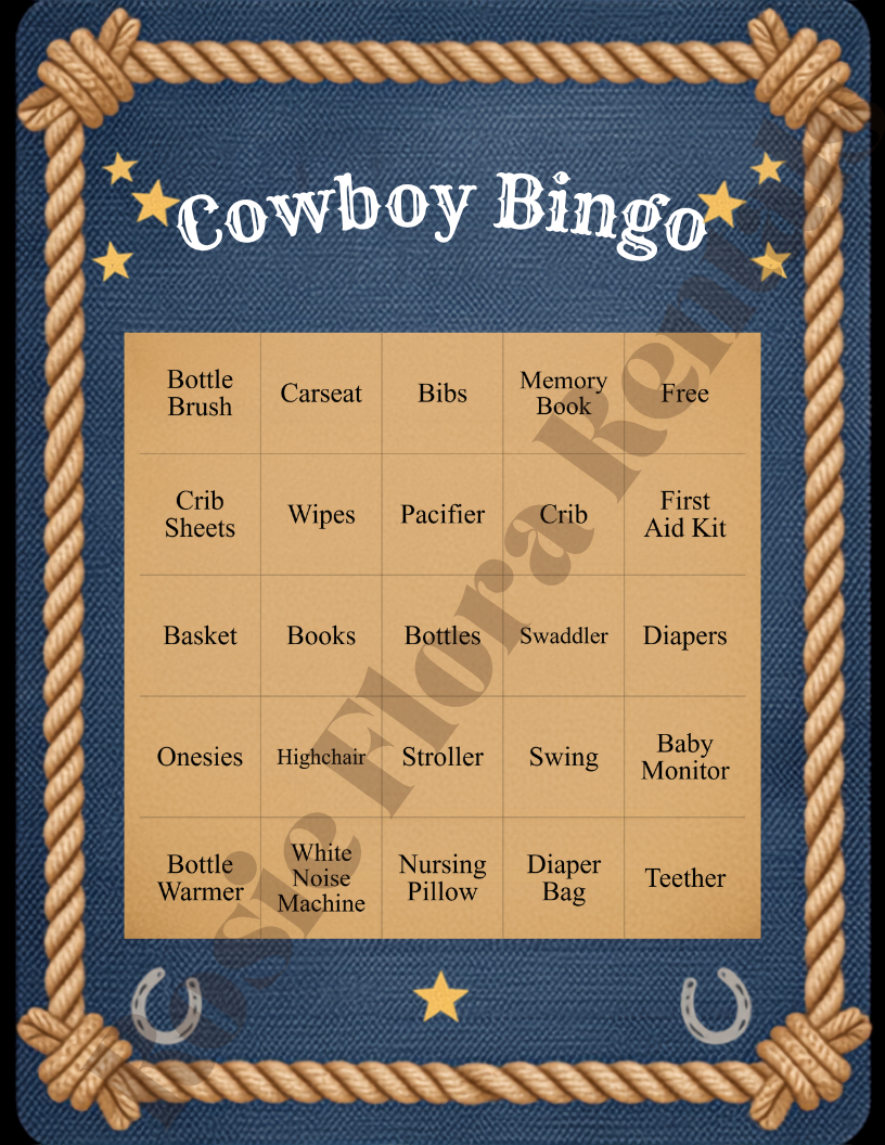 A Little Cowboy Is On The Way Baby Shower Template Bundle | Canva Printable Kit