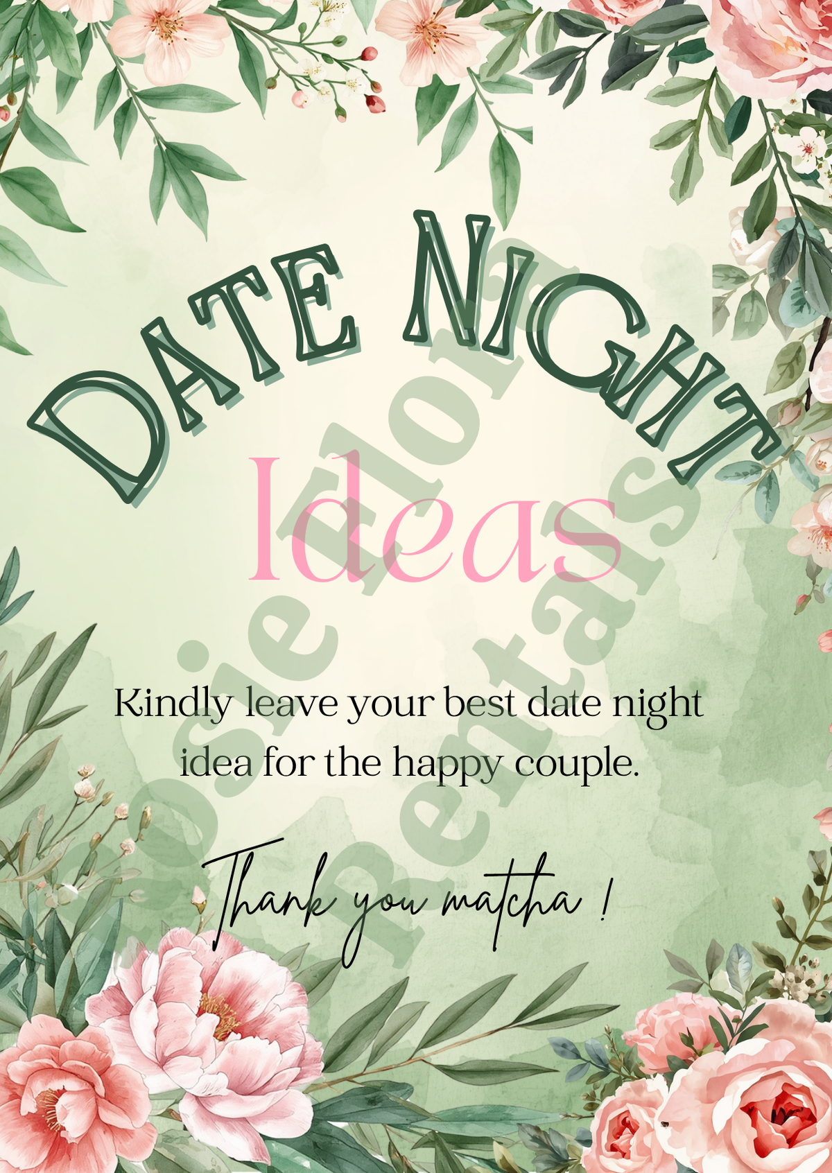 Christian Bridal Shower Bundle | Matcha Made in Heaven | 61-Page Editable Canva Template