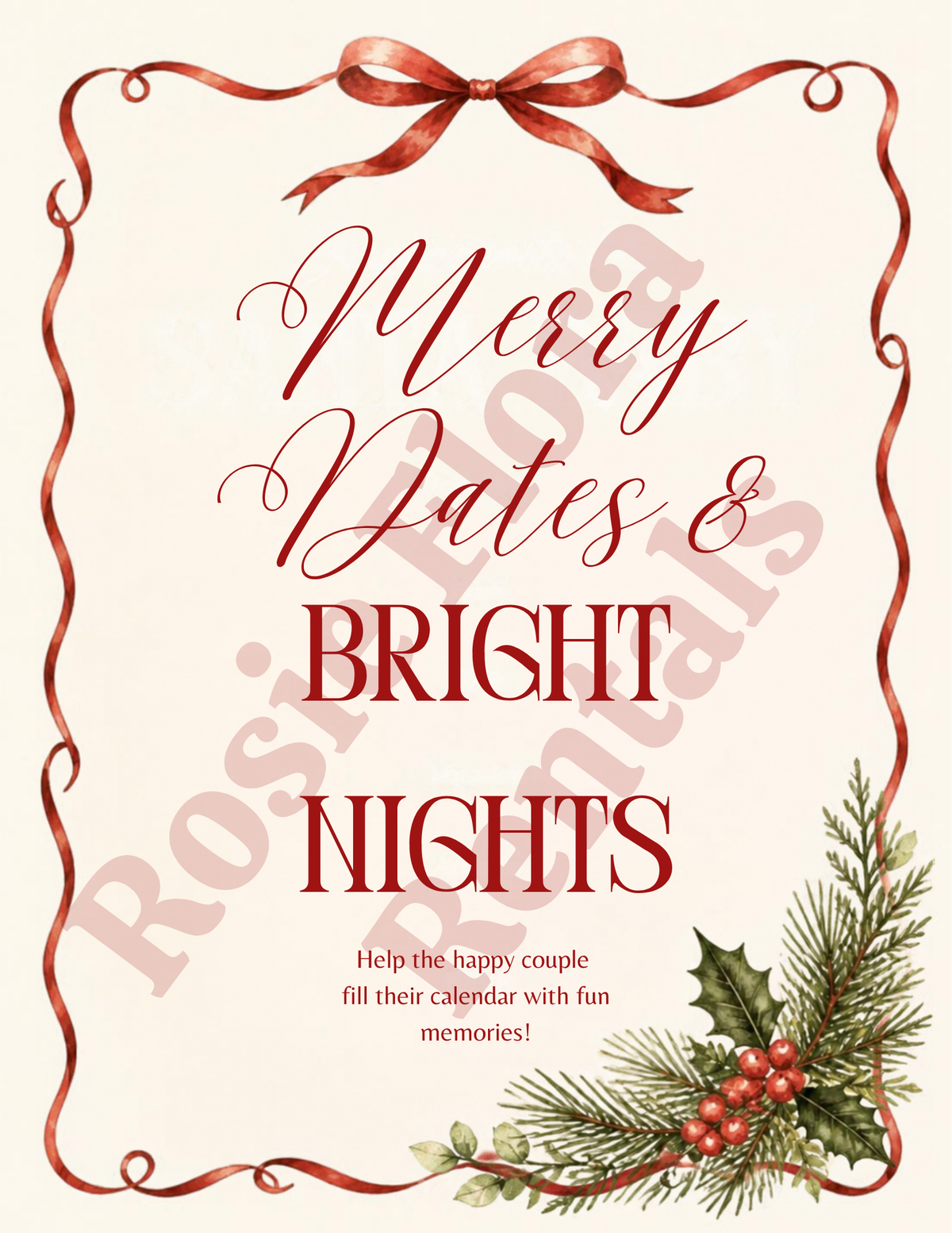 Christmas Bridal Shower Games & Decorations Bundle | 68-Page Printable Party Pack