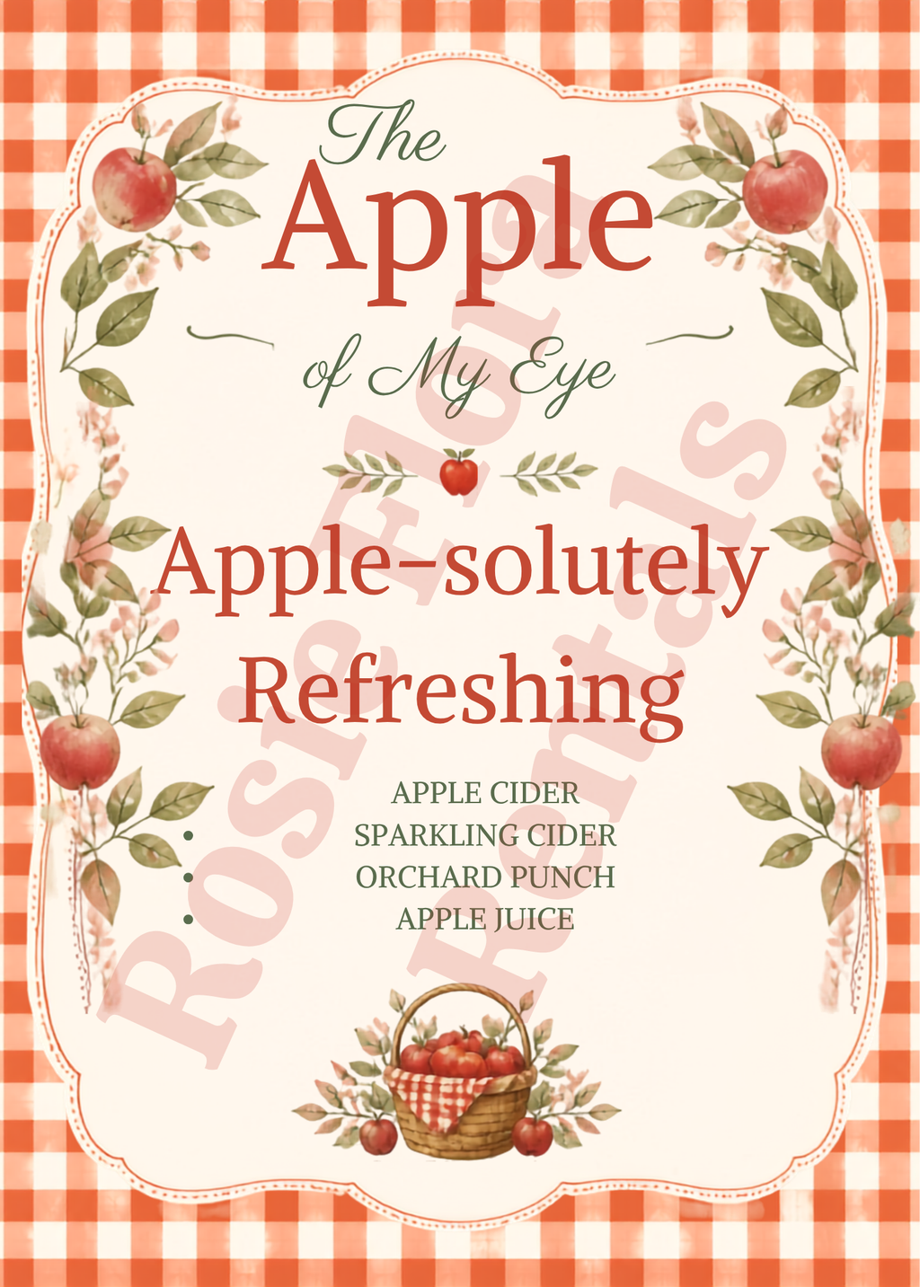 Apple of My Eye Baby Shower Decorations Bundle | Printable Apple Theme Baby Shower Signs & Games