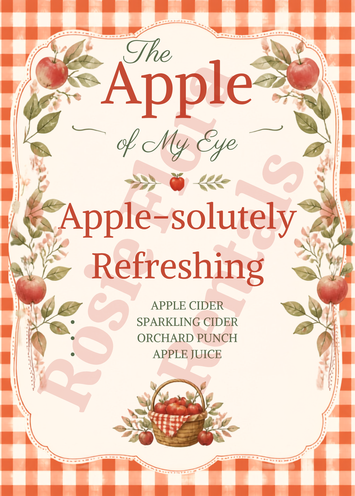 Apple of My Eye Baby Shower Decorations Bundle | Printable Apple Theme Baby Shower Signs & Games