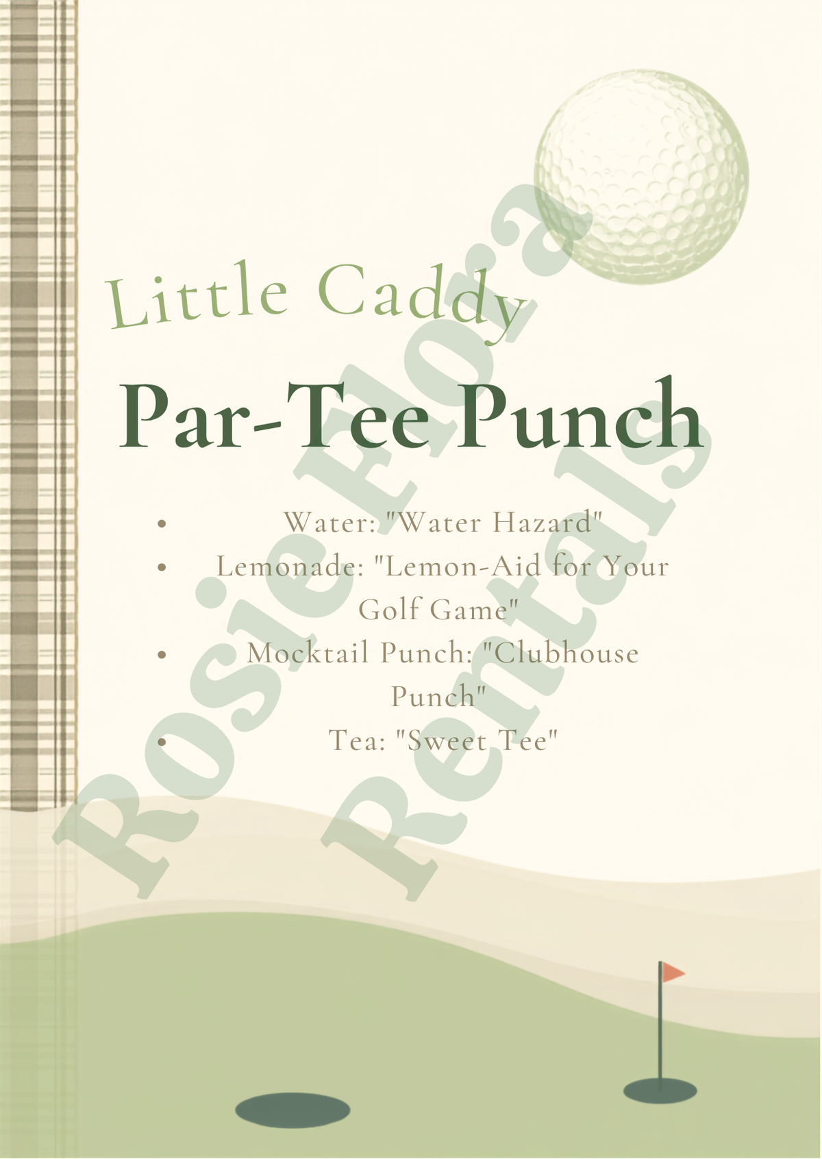 Golf Baby Shower Bundle Printable | Hole in One Baby Shower Games, Signs, Invitation & Decorations
