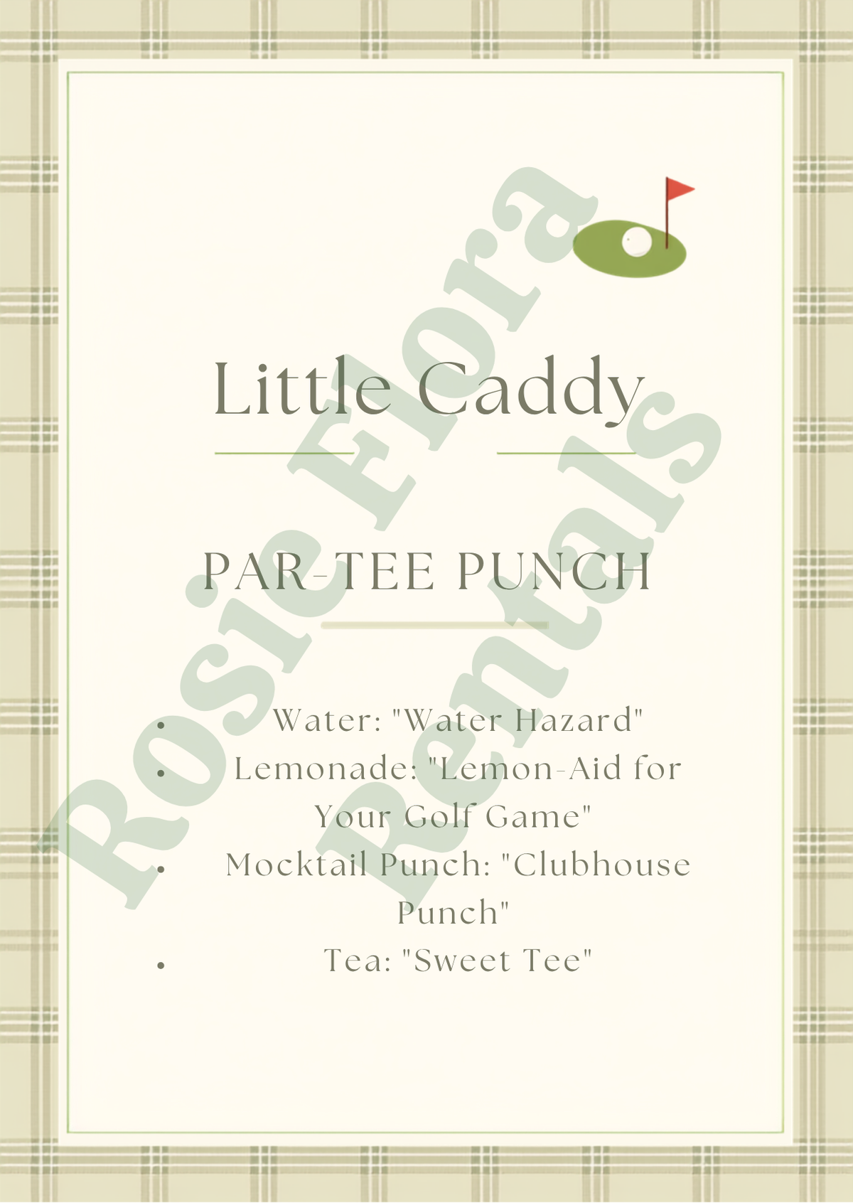 Golf Baby Shower Bundle Printable | Hole in One Baby Shower Games, Signs, Invitation & Decorations