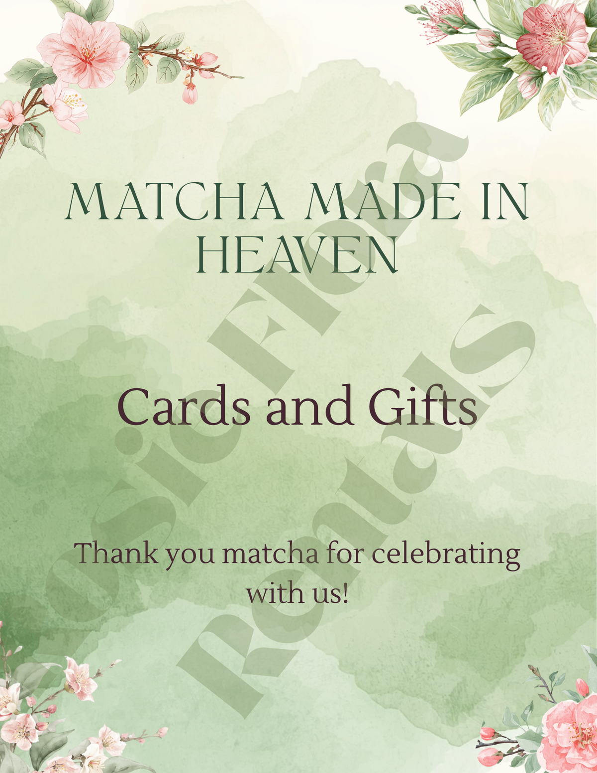 Matcha Made in Heaven Bridal Shower Template Bundle | Editable Canva Printable Kit