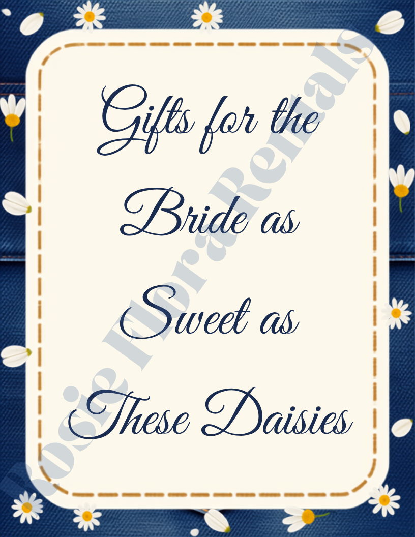 Denim & Daisy Bridal Shower Template Bundle | Editable Canva Printable Kit