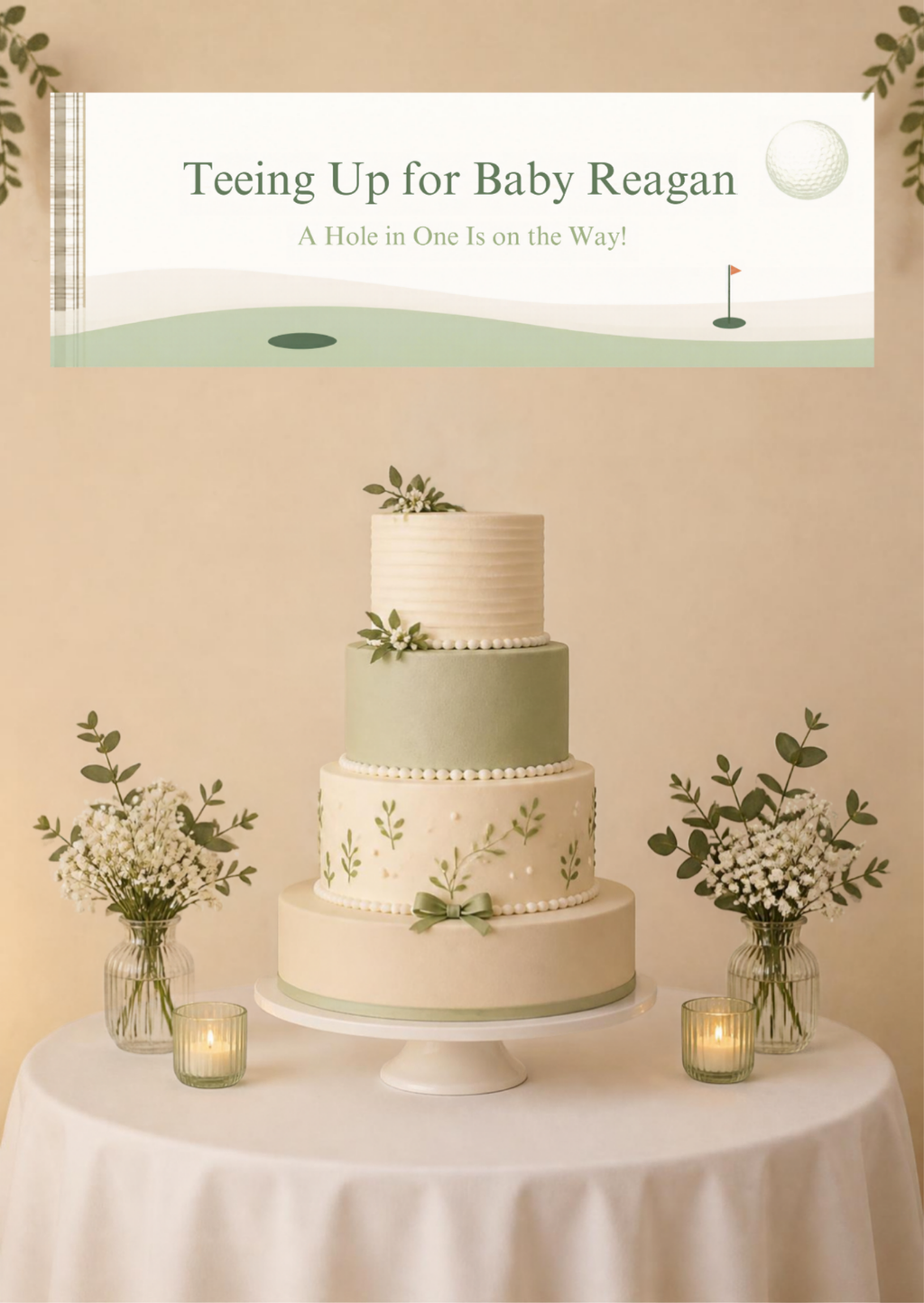 Golf Baby Shower Bundle Printable | Hole in One Baby Shower Games, Signs, Invitation & Decorations