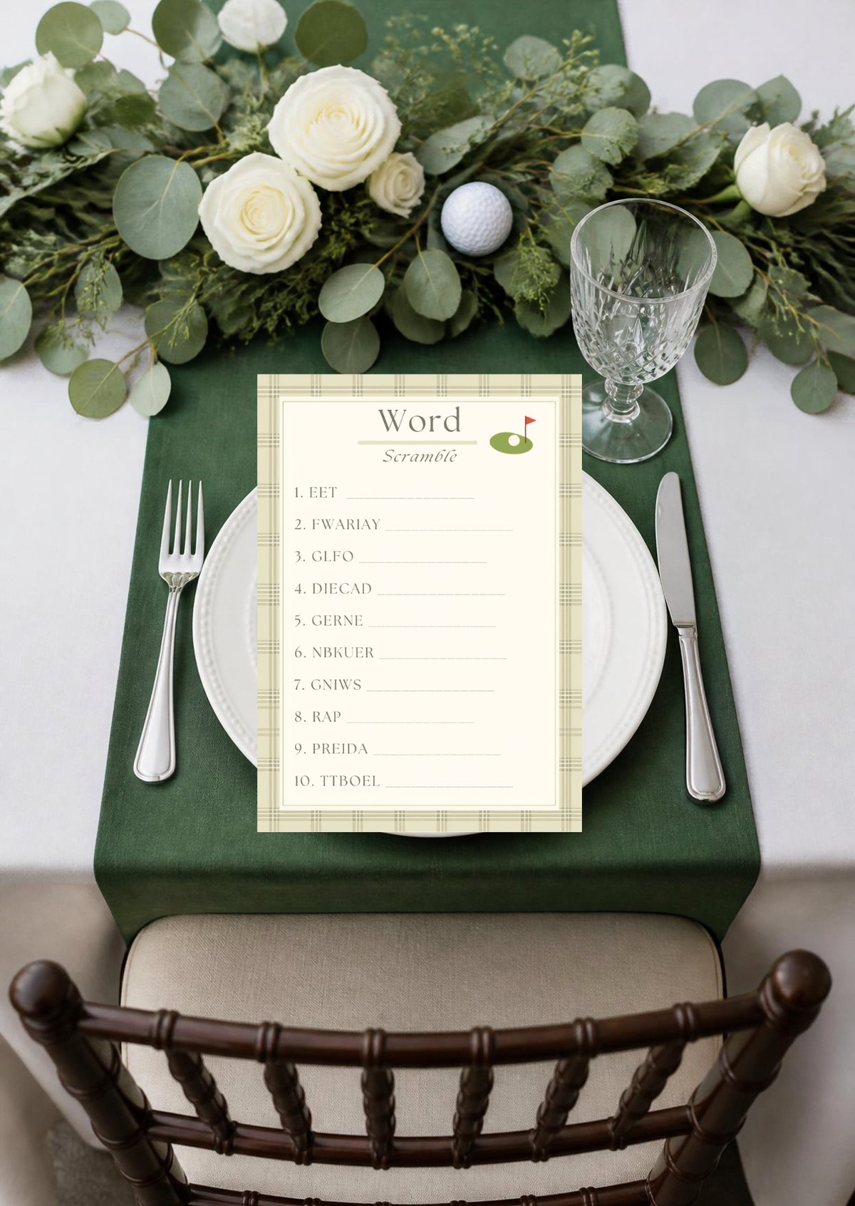 Golf Baby Shower Bundle Printable | Hole in One Baby Shower Games, Signs, Invitation & Decorations