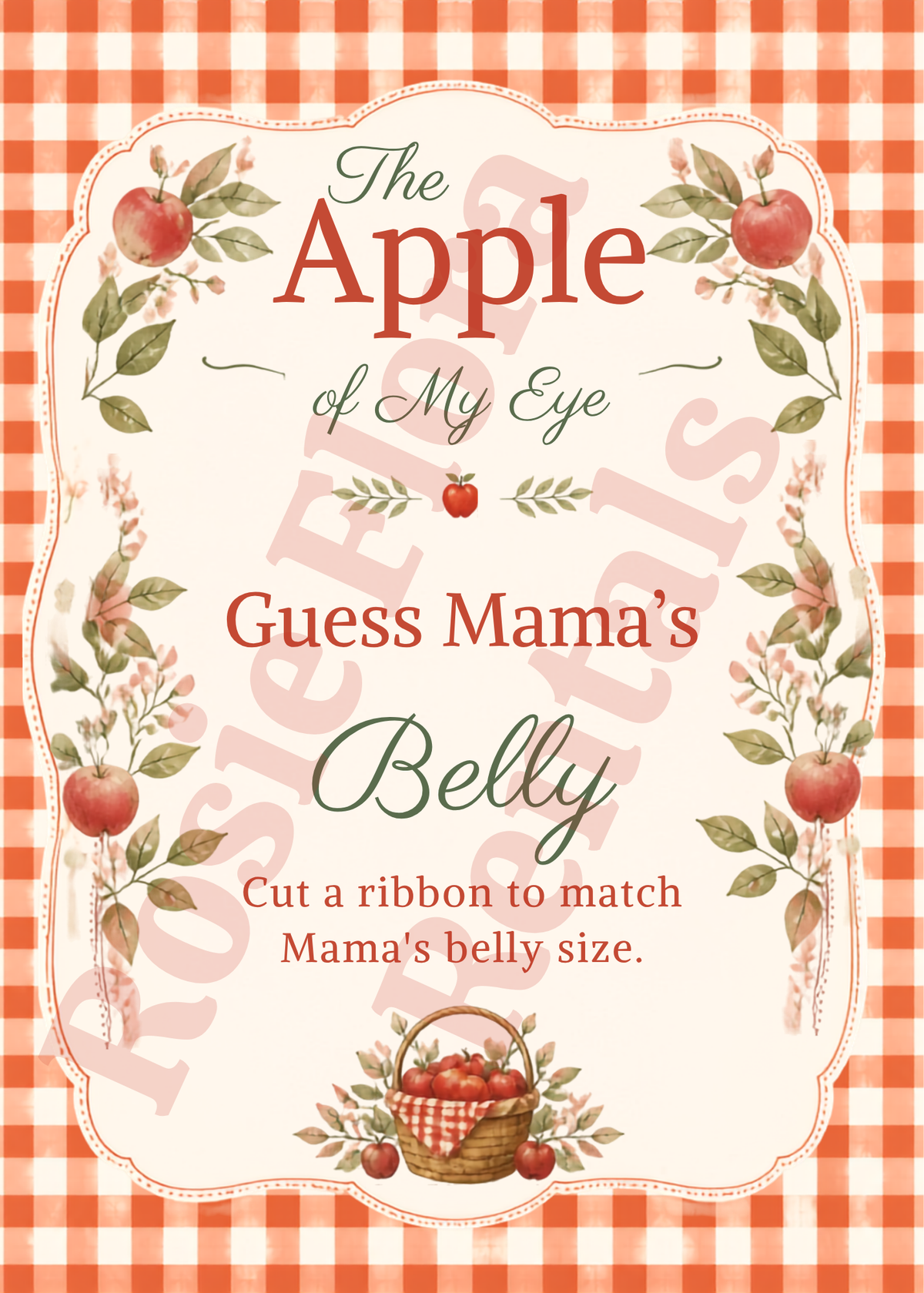 Apple of My Eye Baby Shower Decorations Bundle | Printable Apple Theme Baby Shower Signs & Games