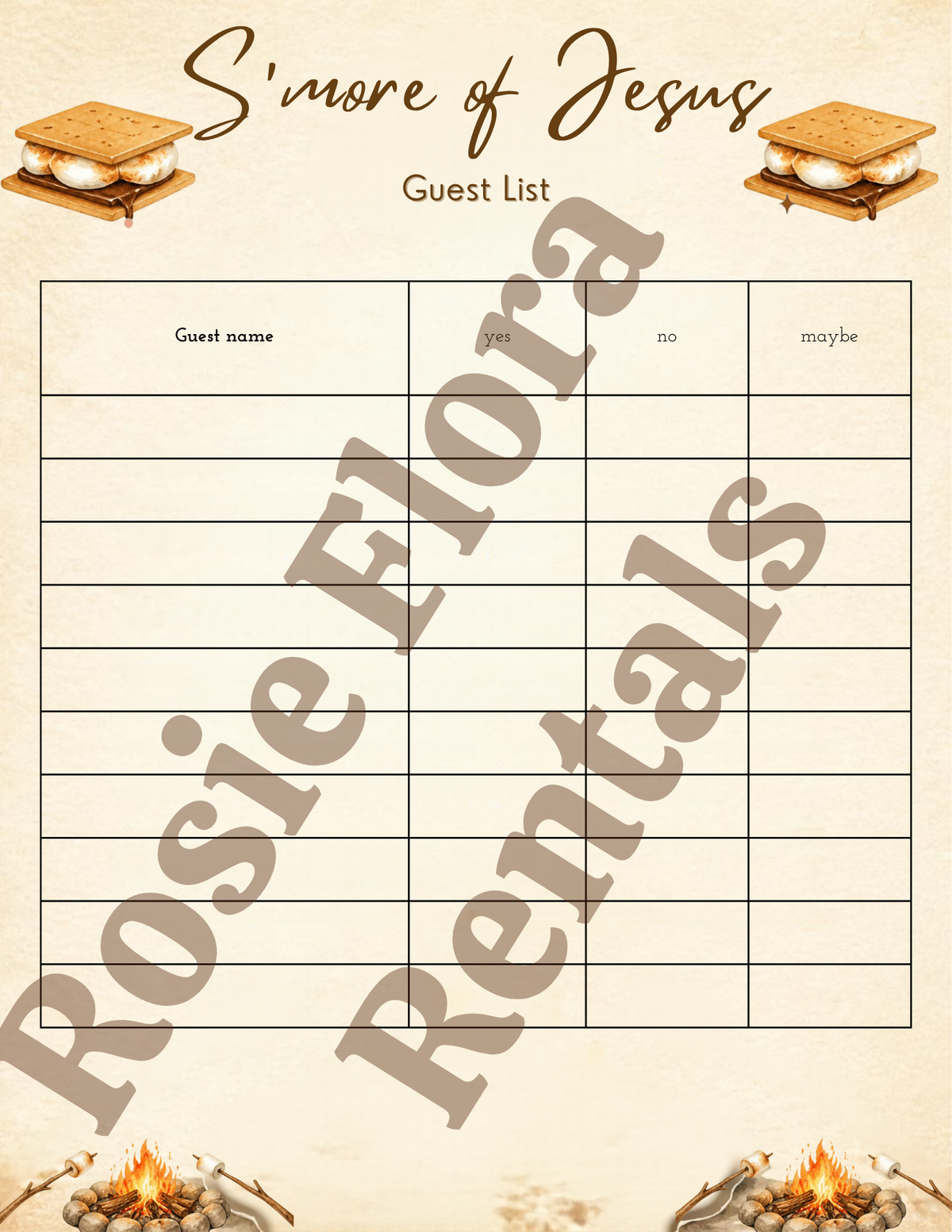 S'more Jesus Fall Fellowship Party Bundle | Christian Campfire Printables | Editable Canva Template