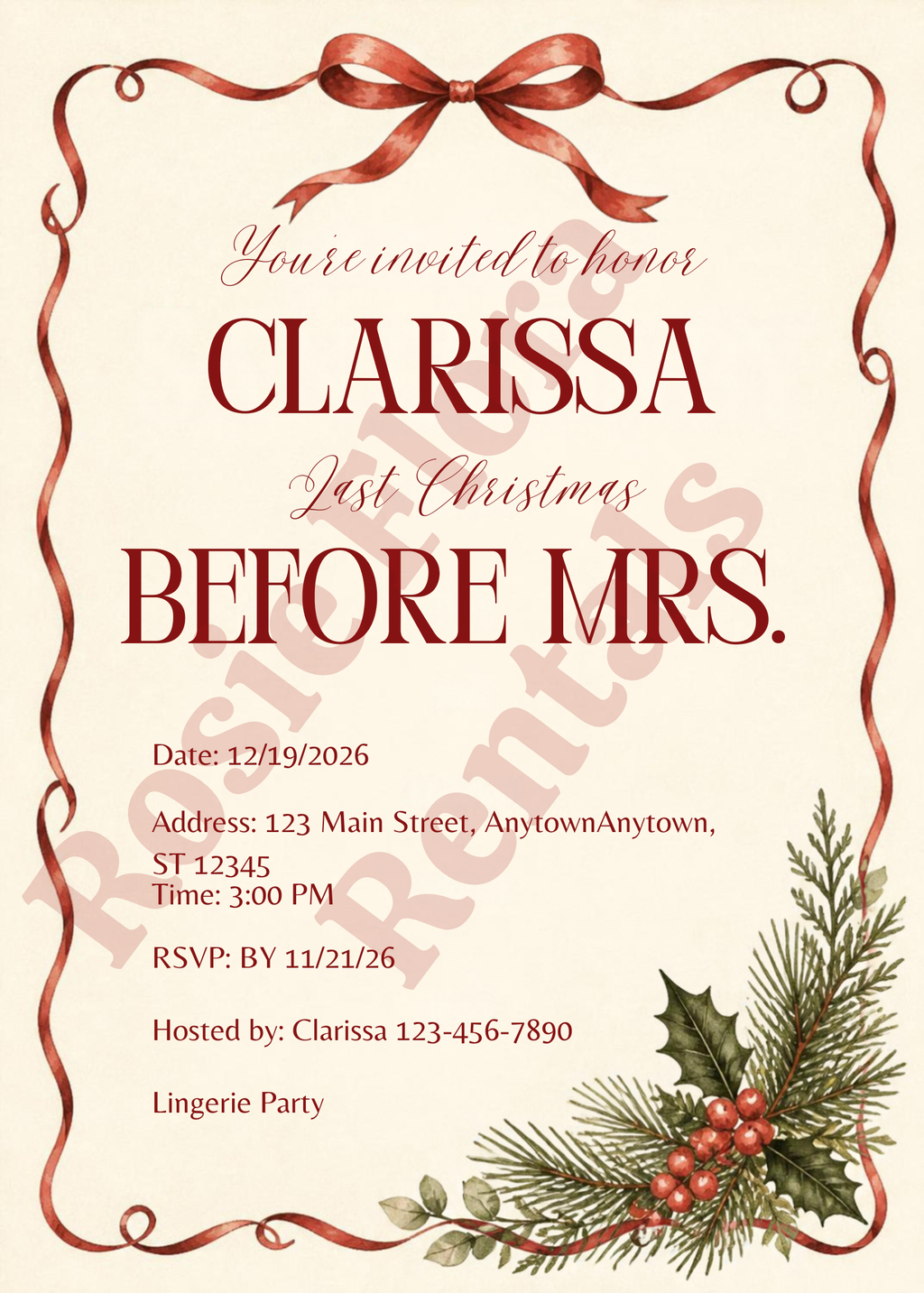Christmas Bridal Shower Games & Decorations Bundle | 68-Page Printable Party Pack