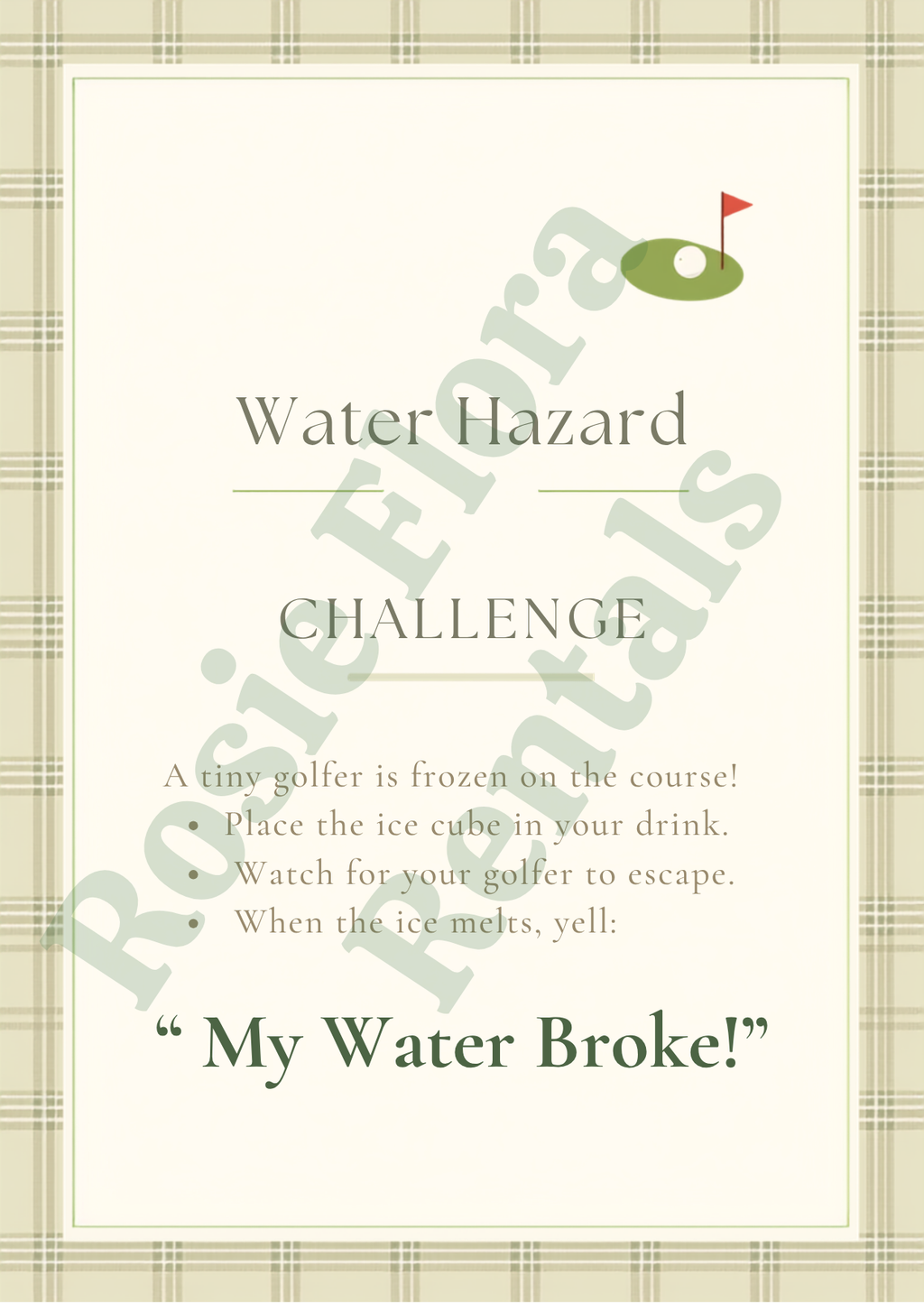 Golf Baby Shower Bundle Printable | Hole in One Baby Shower Games, Signs, Invitation & Decorations