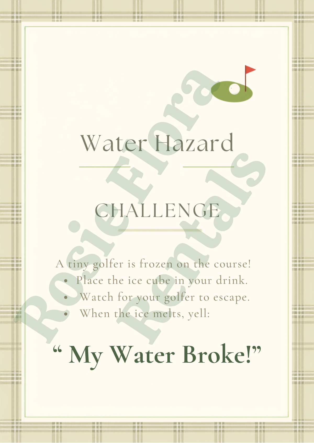 Golf Baby Shower Bundle Printable | Hole in One Baby Shower Games, Signs, Invitation & Decorations