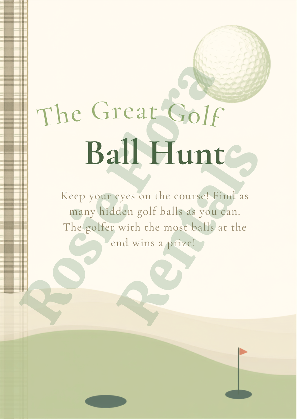 Golf Baby Shower Bundle Printable | Hole in One Baby Shower Games, Signs, Invitation & Decorations