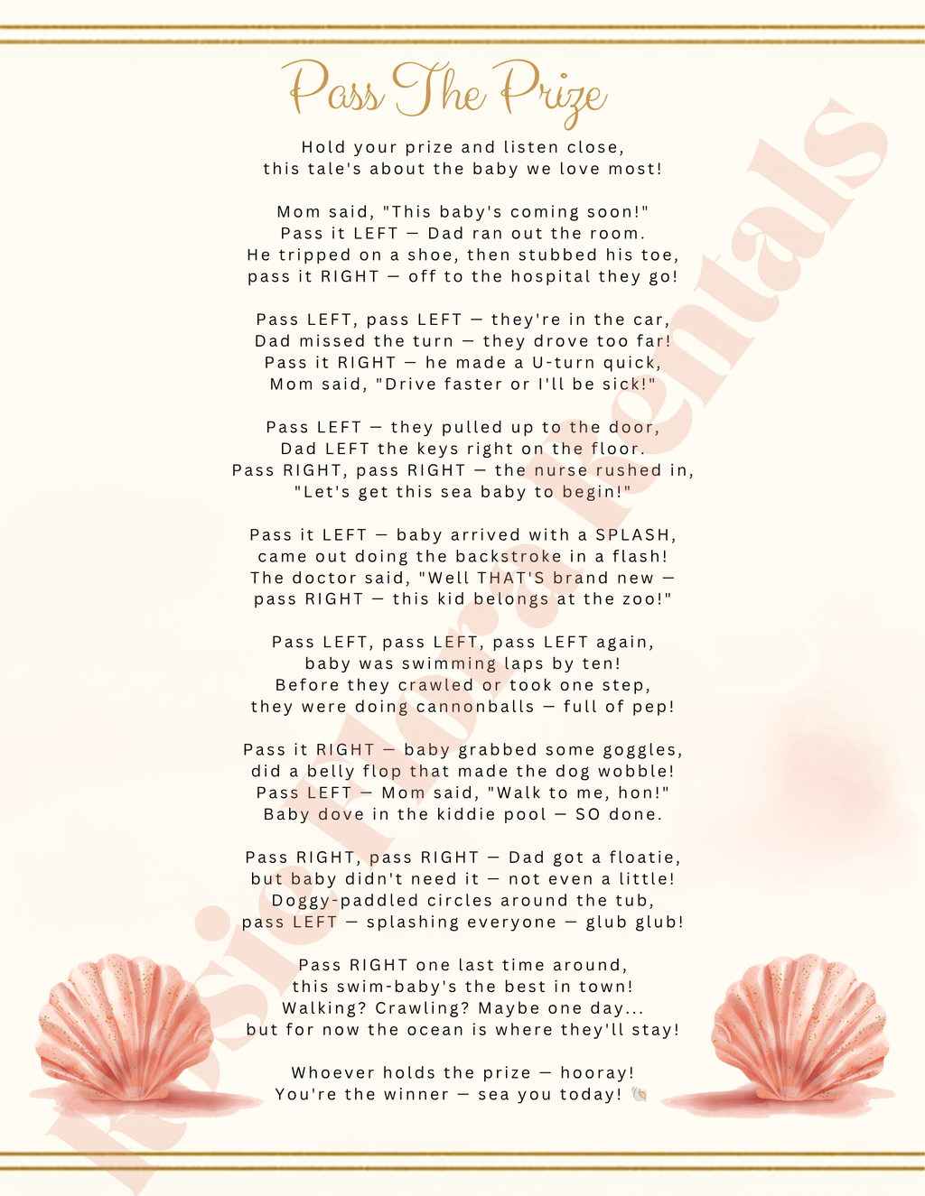 Sea You Soon Baby Shower Template Bundle | Seashell Canva Printable Kit