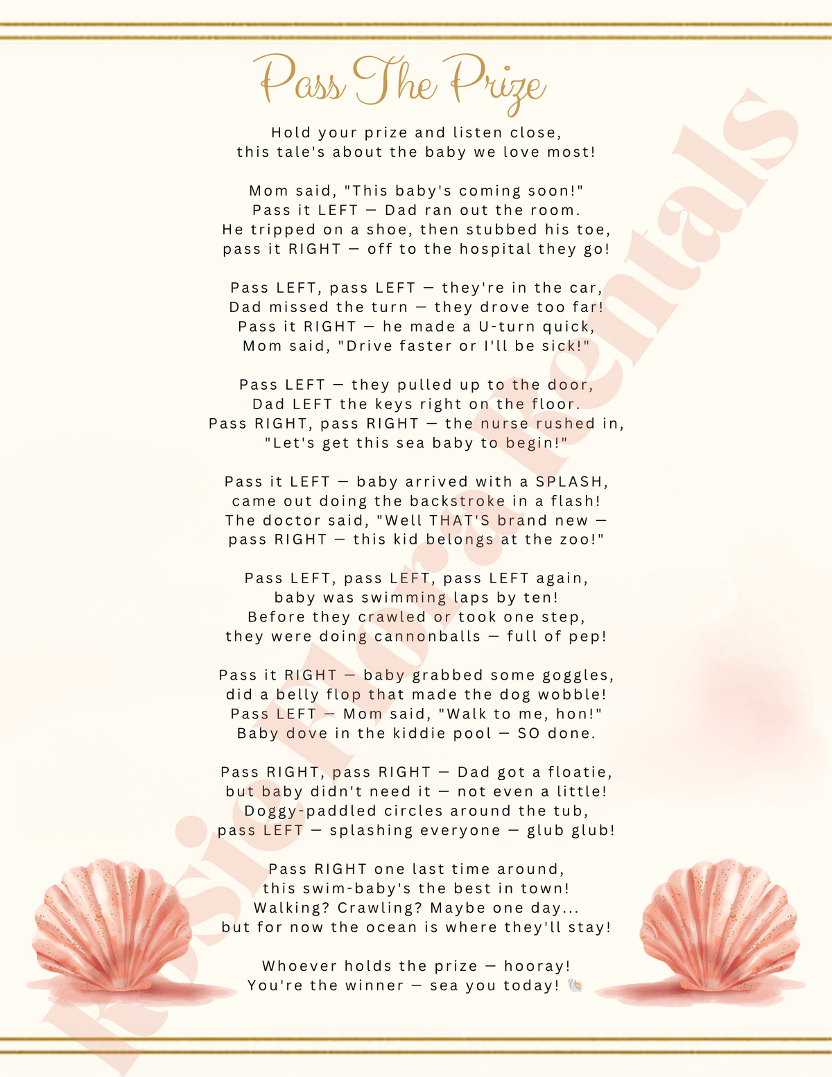 Sea You Soon Baby Shower Template Bundle | Seashell Canva Printable Kit