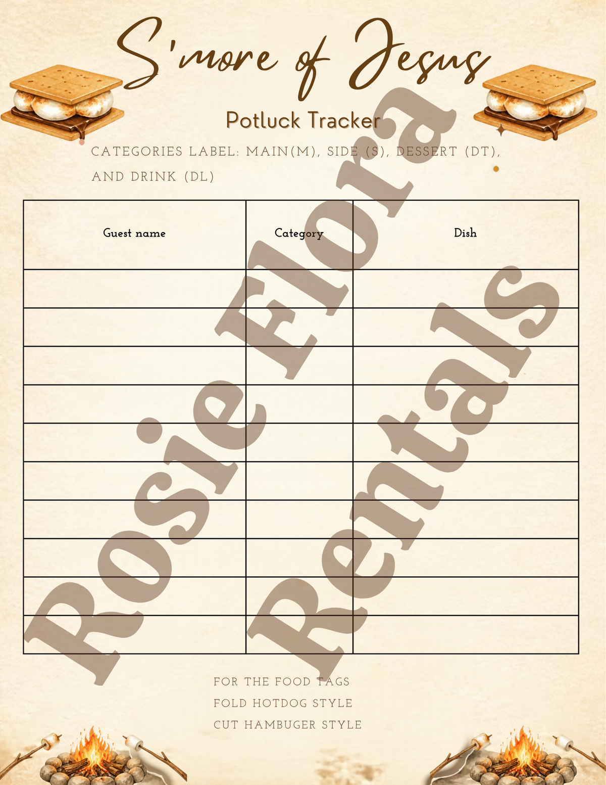 S'more Jesus Fall Fellowship Party Bundle | Christian Campfire Printables | Editable Canva Template