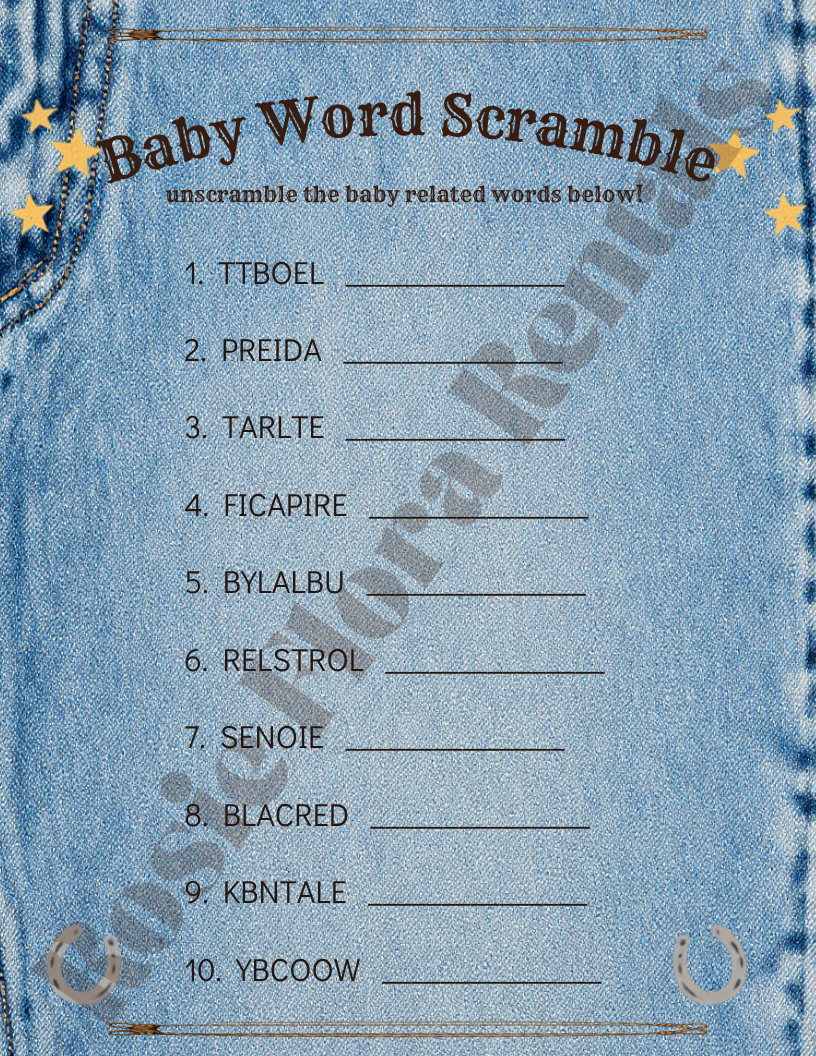 A Little Cowboy Is On The Way Baby Shower Template Bundle | Canva Printable Kit