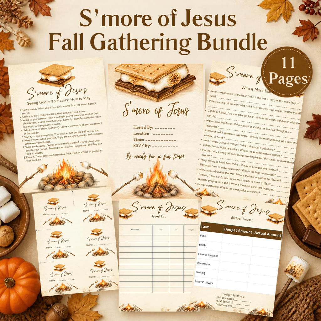 S'more Jesus Christian campfire fellowship party printables