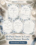 Snow In Love winter bridal shower printable bundle