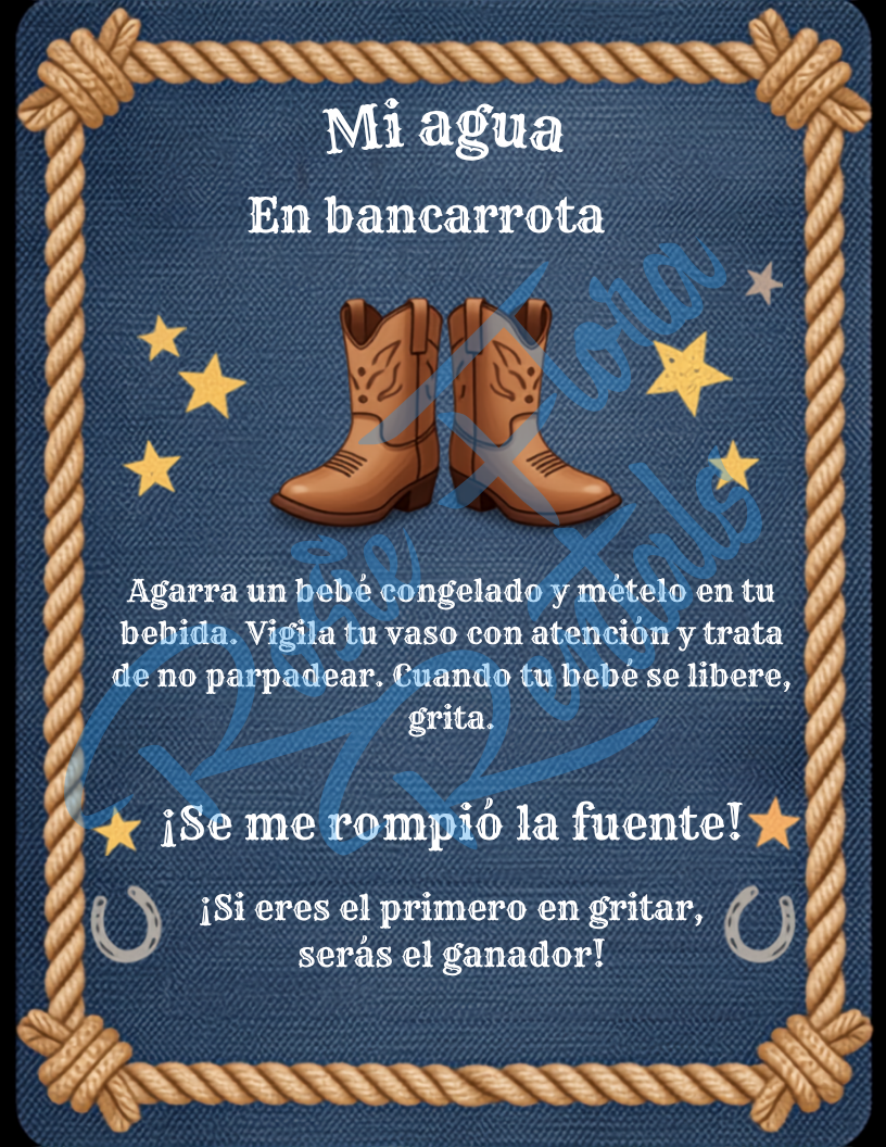 Un Vaquero — Plantilla Editable para Baby Shower de Vaquero (Descarga Digital)