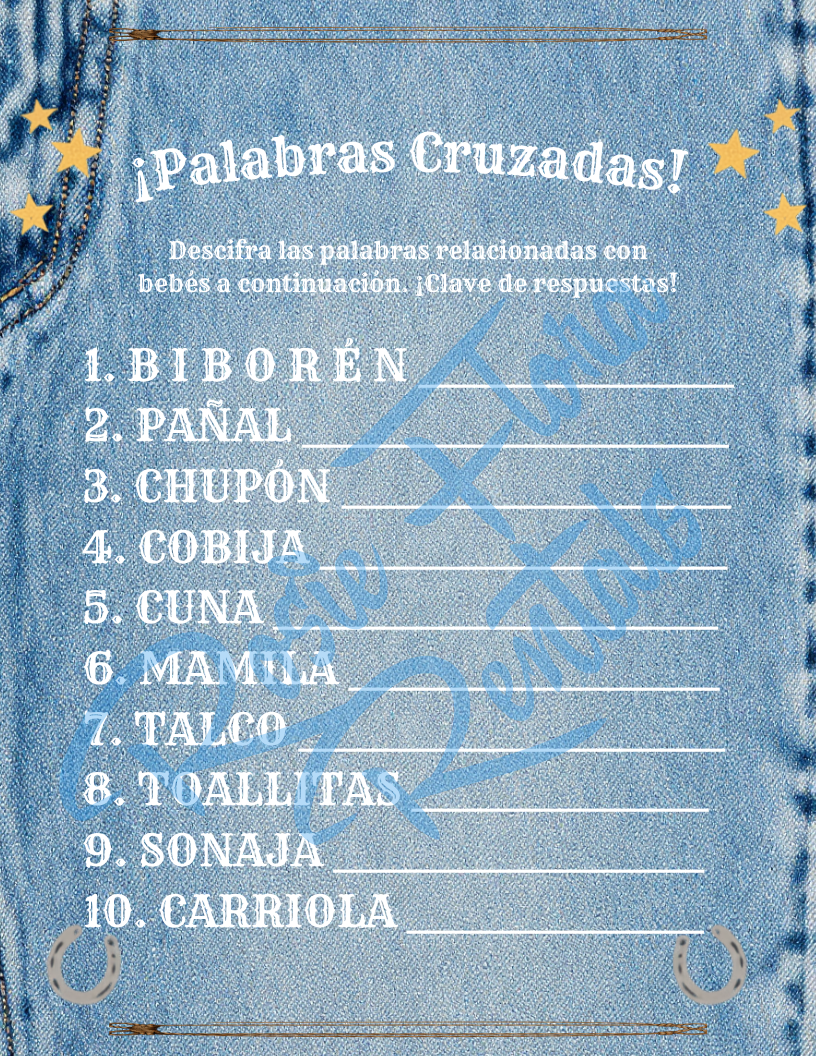 Un Vaquero — Plantilla Editable para Baby Shower de Vaquero (Descarga Digital)