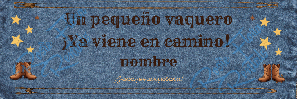 Un Vaquero — Plantilla Editable para Baby Shower de Vaquero (Descarga Digital)