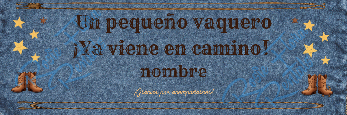 Un Vaquero — Plantilla Editable para Baby Shower de Vaquero (Descarga Digital)
