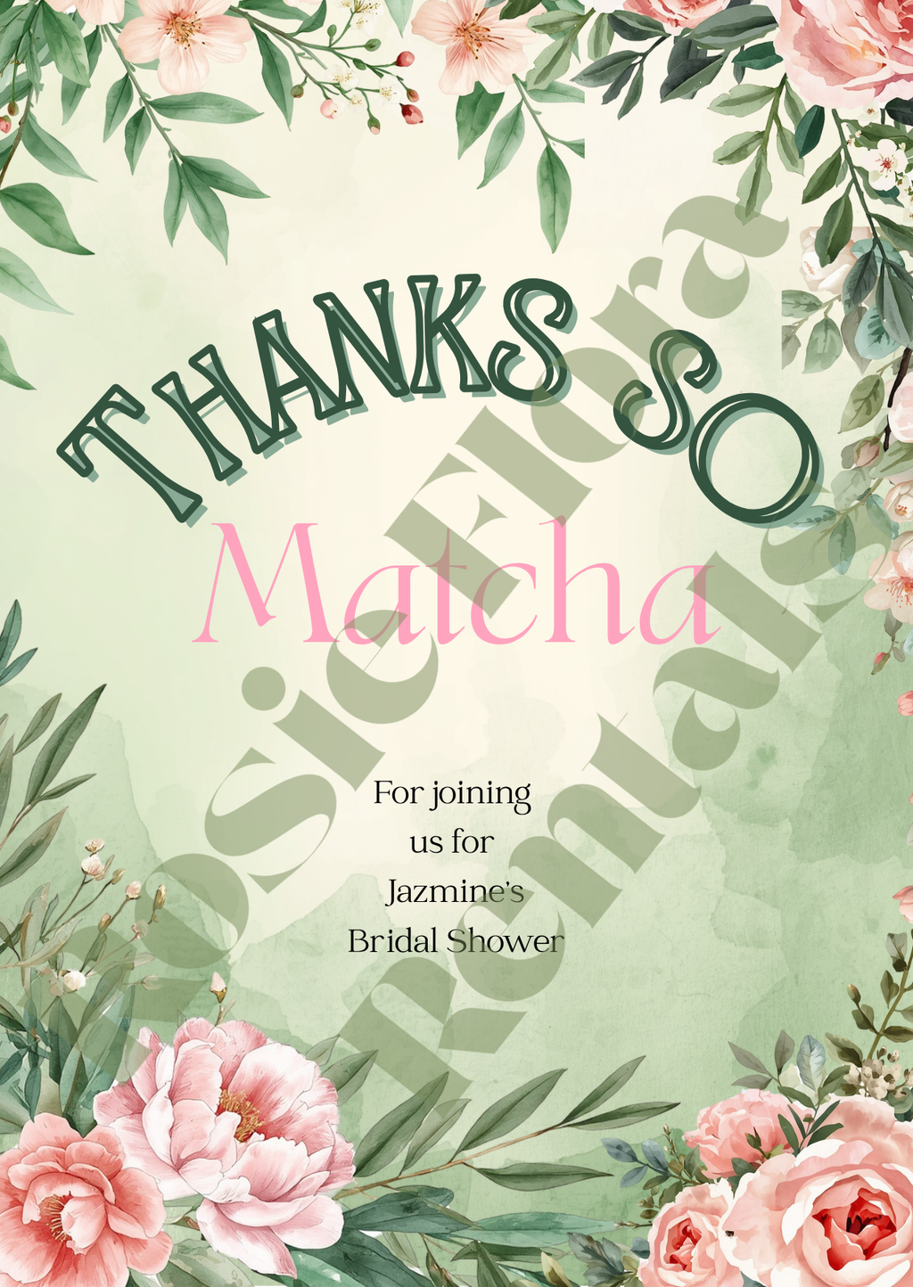 Matcha Made in Heaven Bridal Shower Template Bundle | Editable Canva Printable Kit