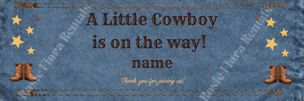 A Little Cowboy Is On The Way Baby Shower Template Bundle | Canva Printable Kit