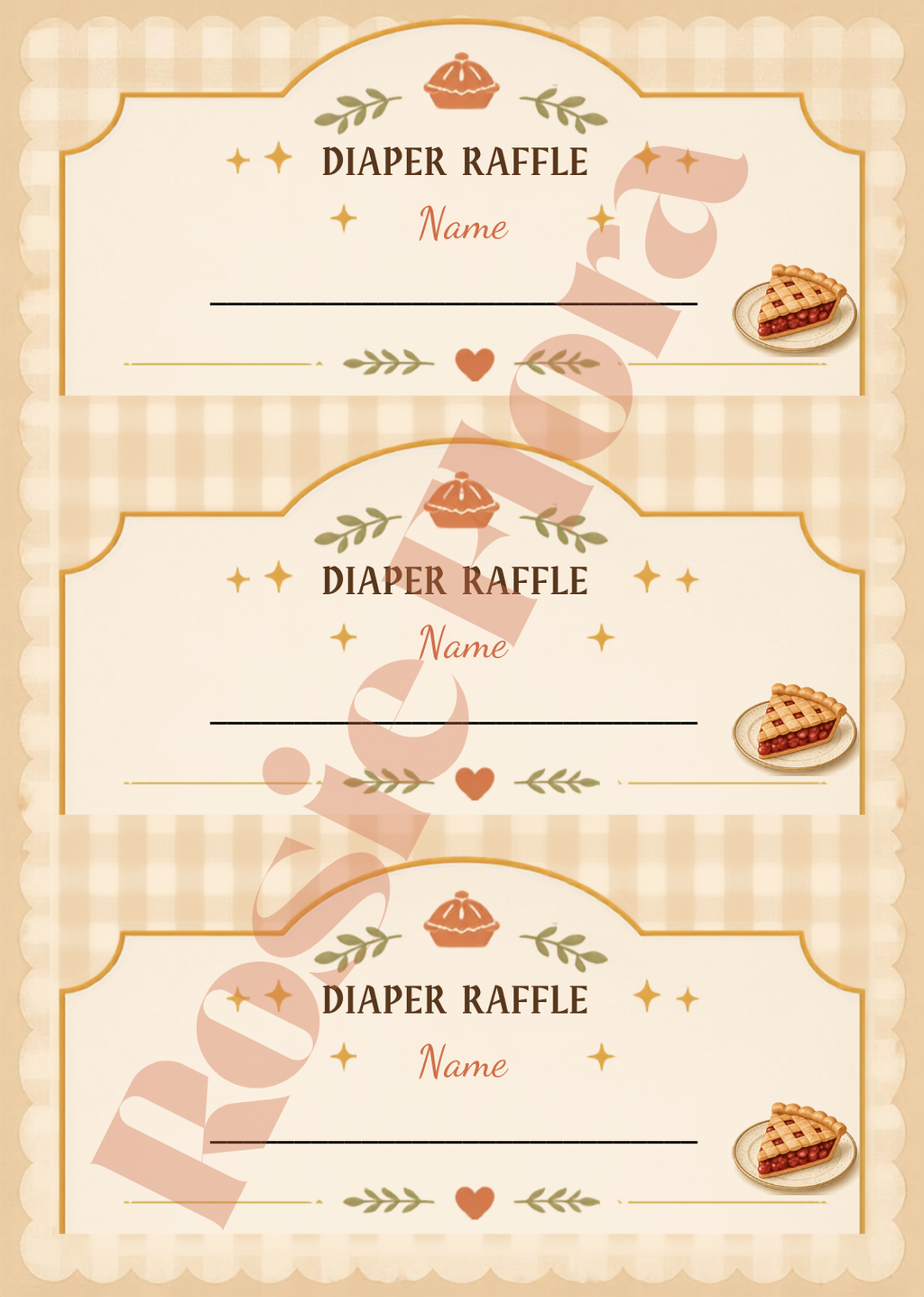 A Cutie Pie Is On The Way Baby Shower Template Bundle | Pie-Themed Canva Printable Kit