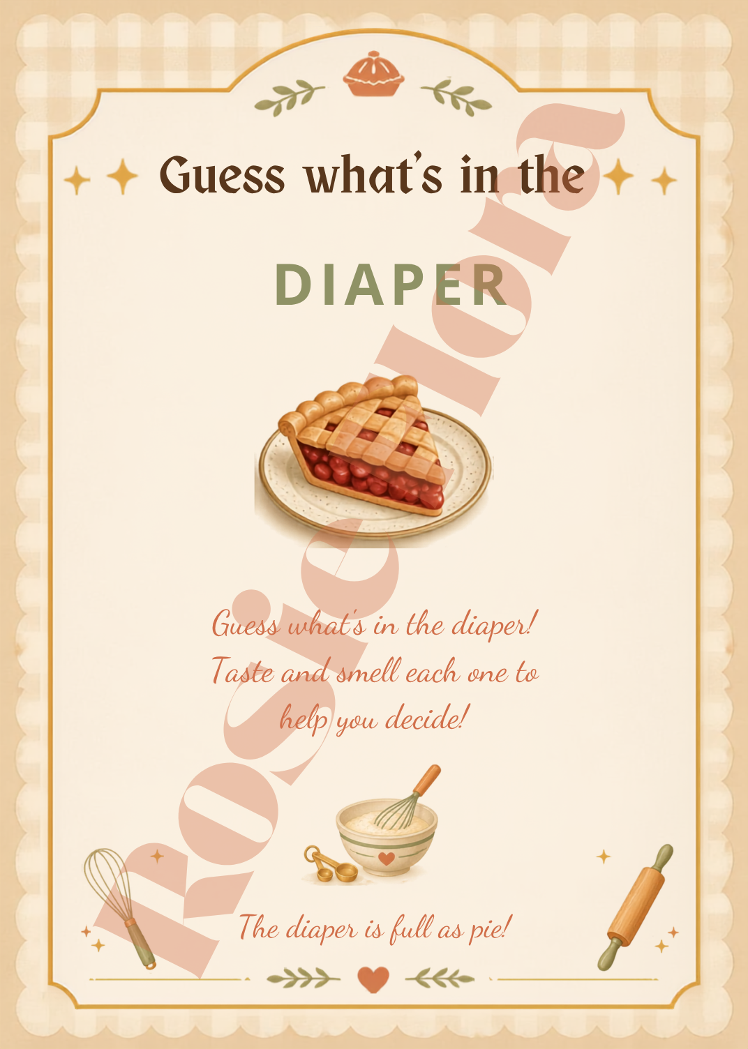 A Cutie Pie Is On The Way Baby Shower Template Bundle | Pie-Themed Canva Printable Kit