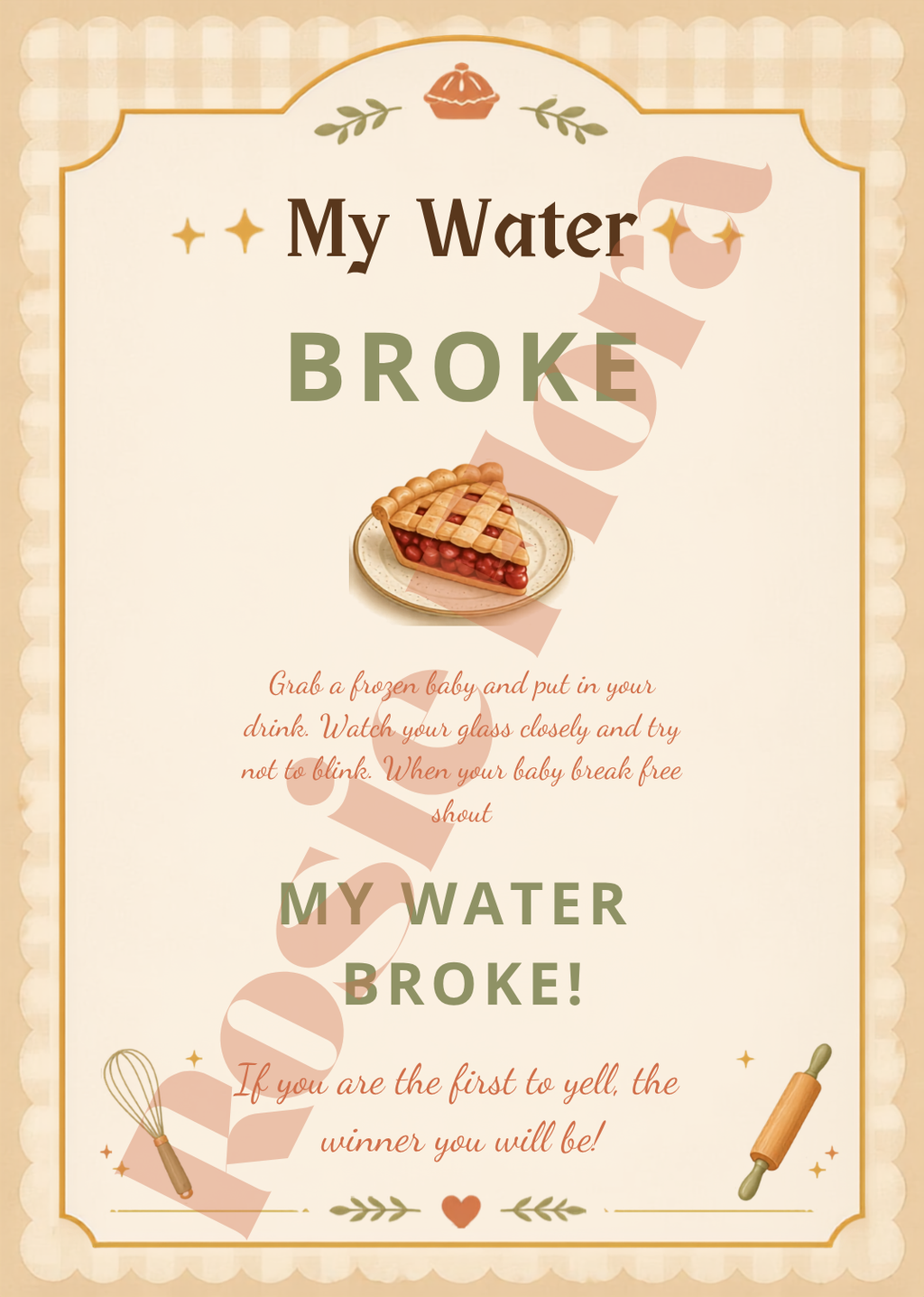 A Cutie Pie Is On The Way Baby Shower Template Bundle | Pie-Themed Canva Printable Kit