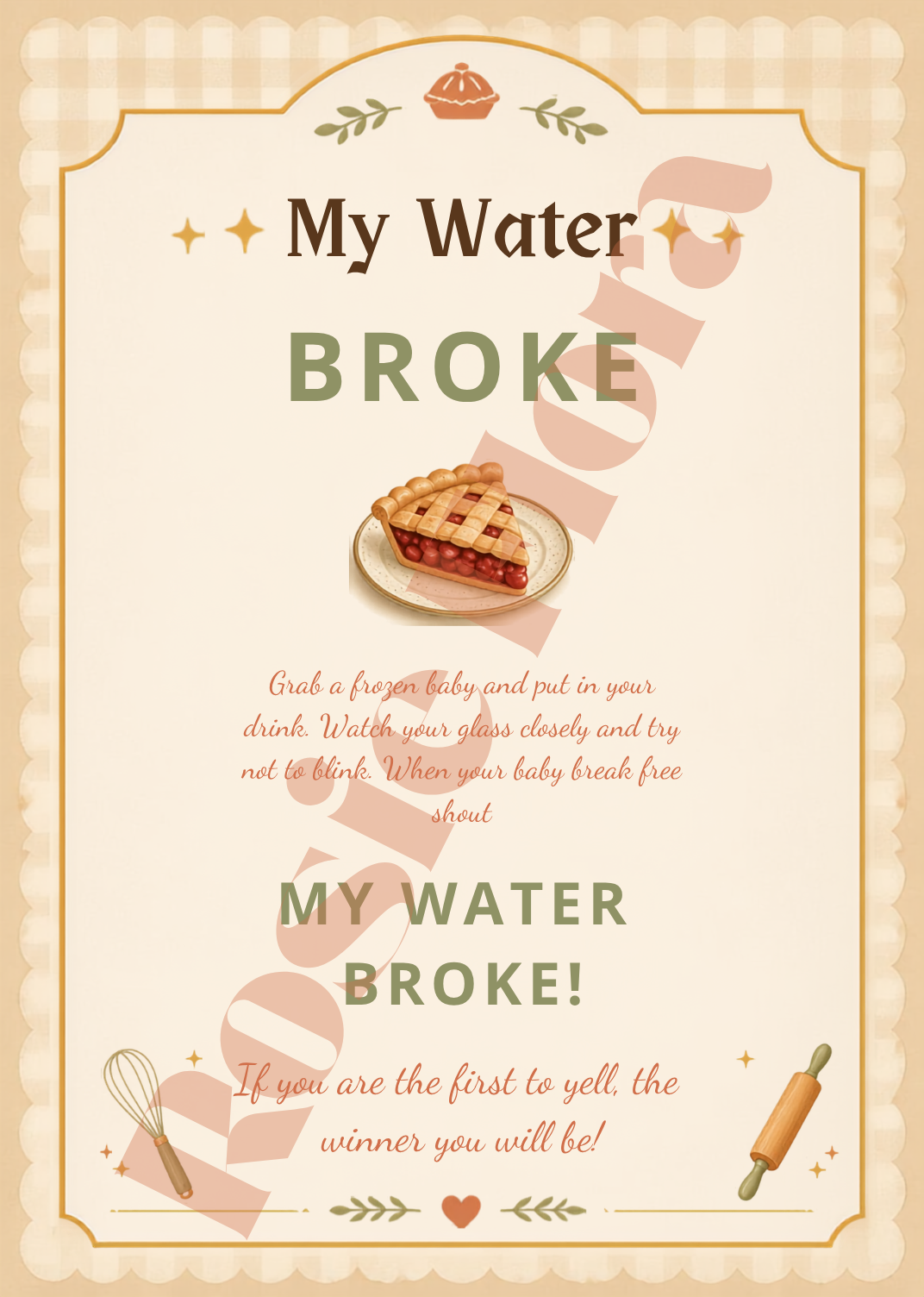 A Cutie Pie Is On The Way Baby Shower Template Bundle | Pie-Themed Canva Printable Kit
