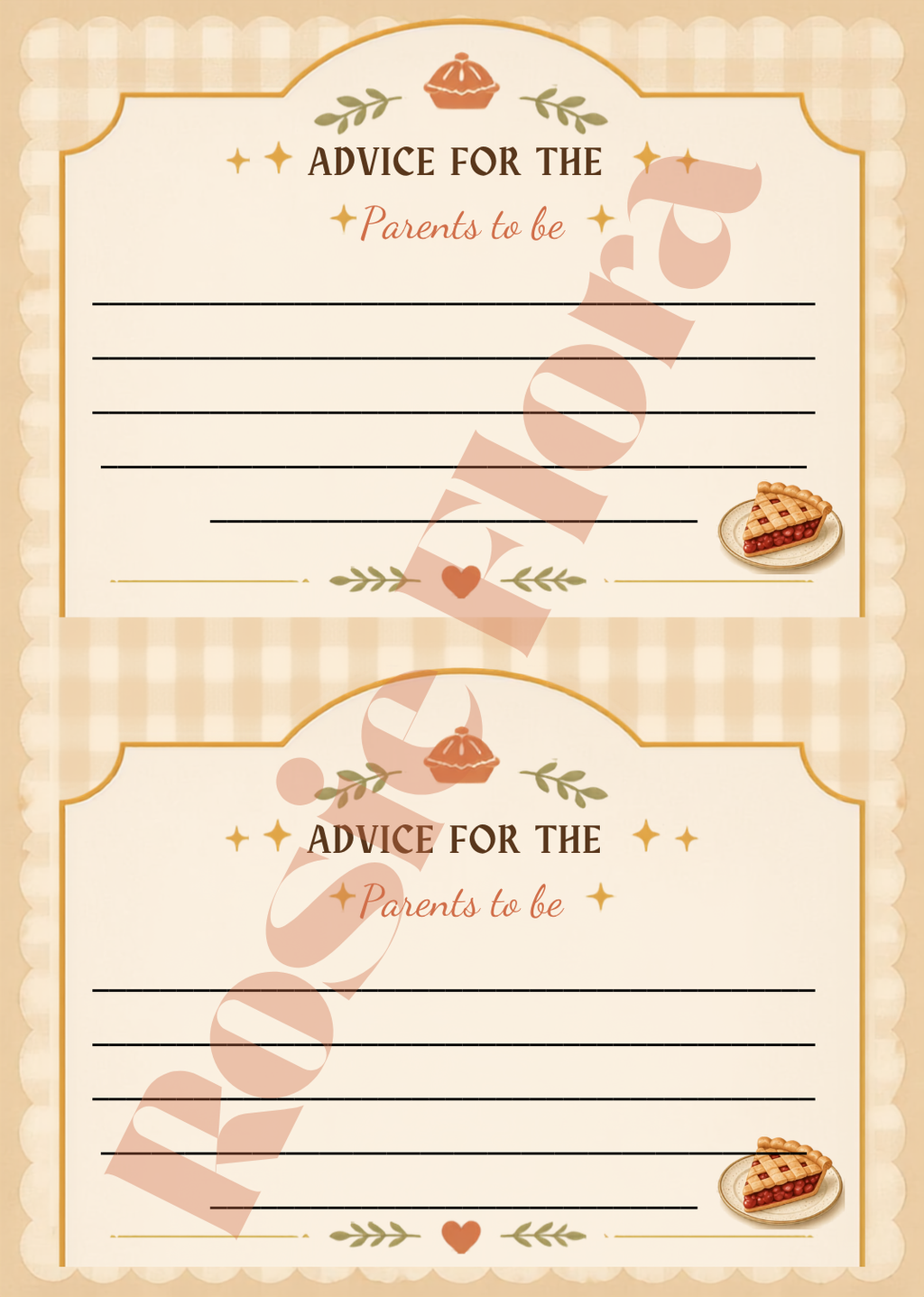 A Cutie Pie Is On The Way Baby Shower Template Bundle | Pie-Themed Canva Printable Kit