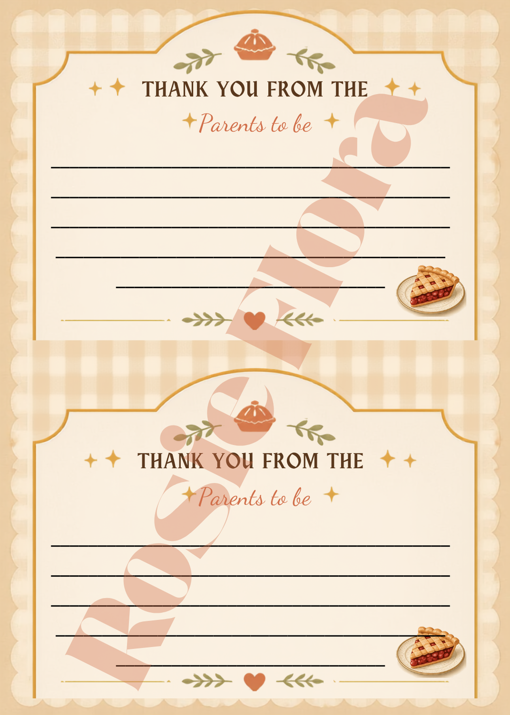 A Cutie Pie Is On The Way Baby Shower Template Bundle | Pie-Themed Canva Printable Kit