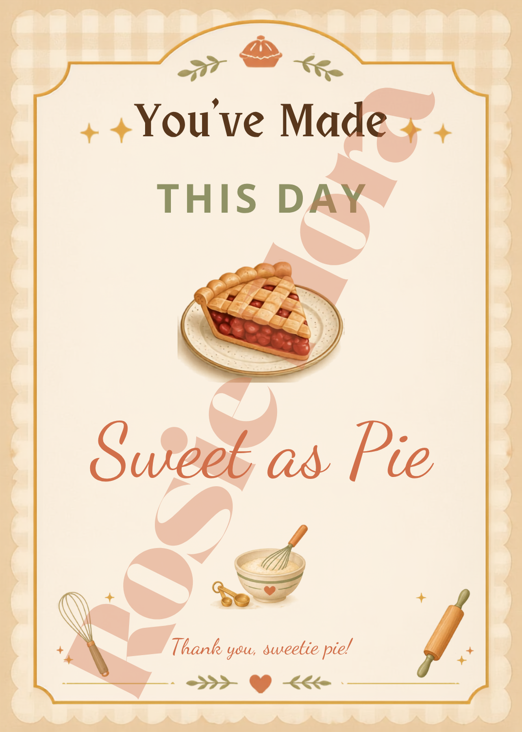 A Cutie Pie Is On The Way Baby Shower Template Bundle | Pie-Themed Canva Printable Kit