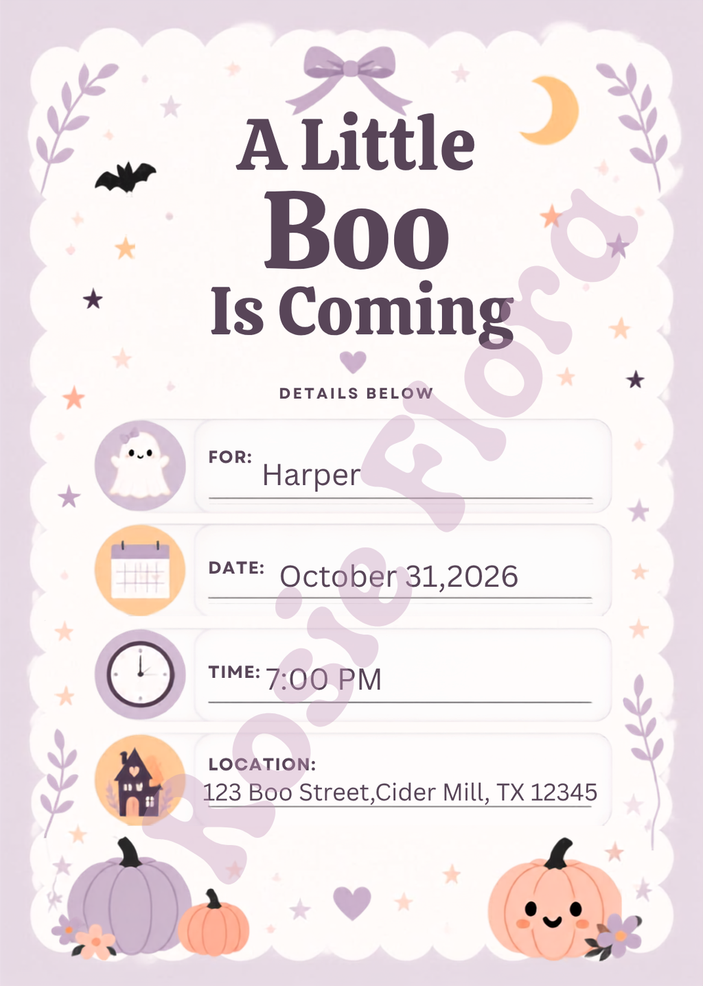 Boo Baby Shower Bundle | Halloween Baby Shower Games, Signs & Invitation | Editable Canva Template