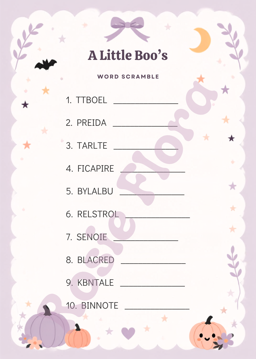 Boo Baby Shower Bundle | Halloween Baby Shower Games, Signs & Invitation | Editable Canva Template