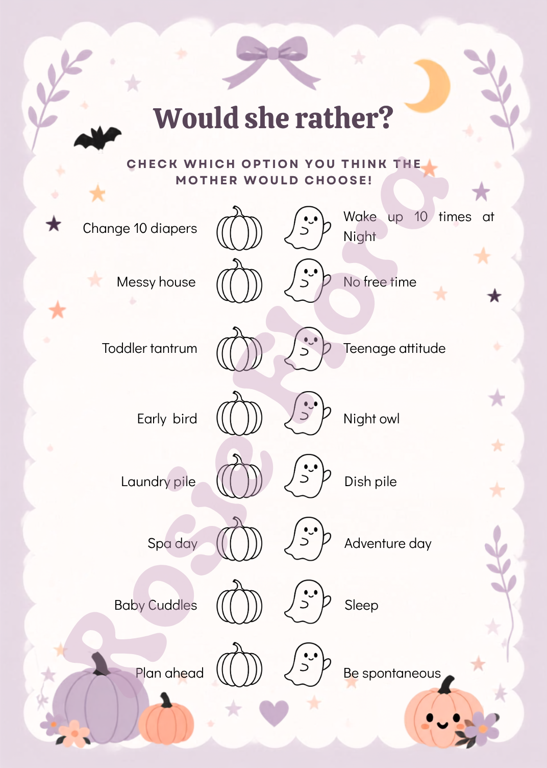 Boo Baby Shower Bundle | Halloween Baby Shower Games, Signs & Invitation | Editable Canva Template