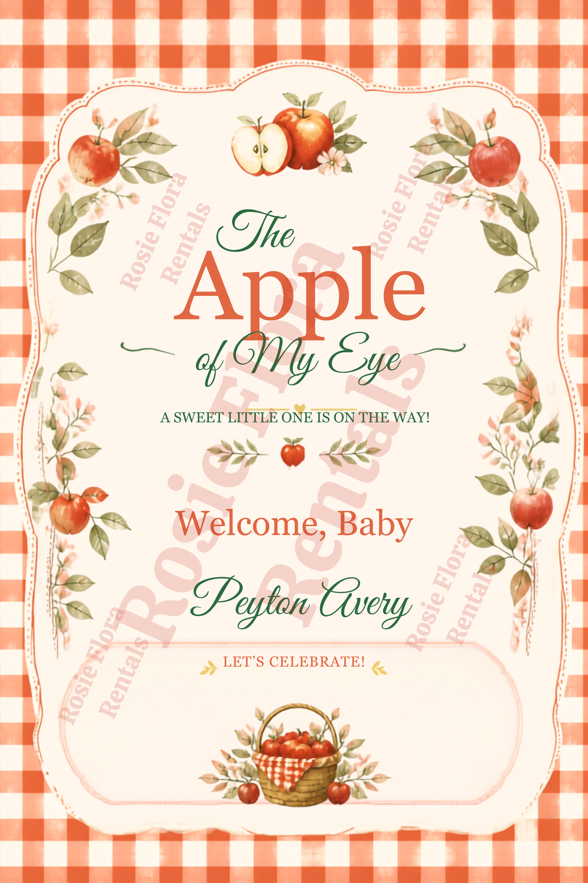 Apple of My Eye Baby Shower Decorations Bundle | Printable Apple Theme Baby Shower Signs & Games