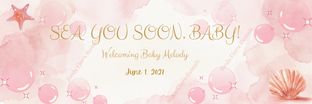 Sea You Soon Baby Shower Template Bundle | Seashell Canva Printable Kit