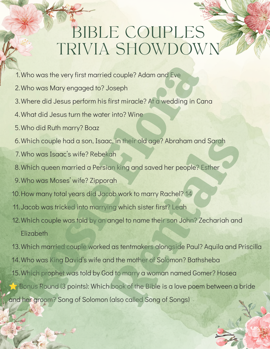 Christian Bridal Shower Bundle | Matcha Made in Heaven | 61-Page Editable Canva Template