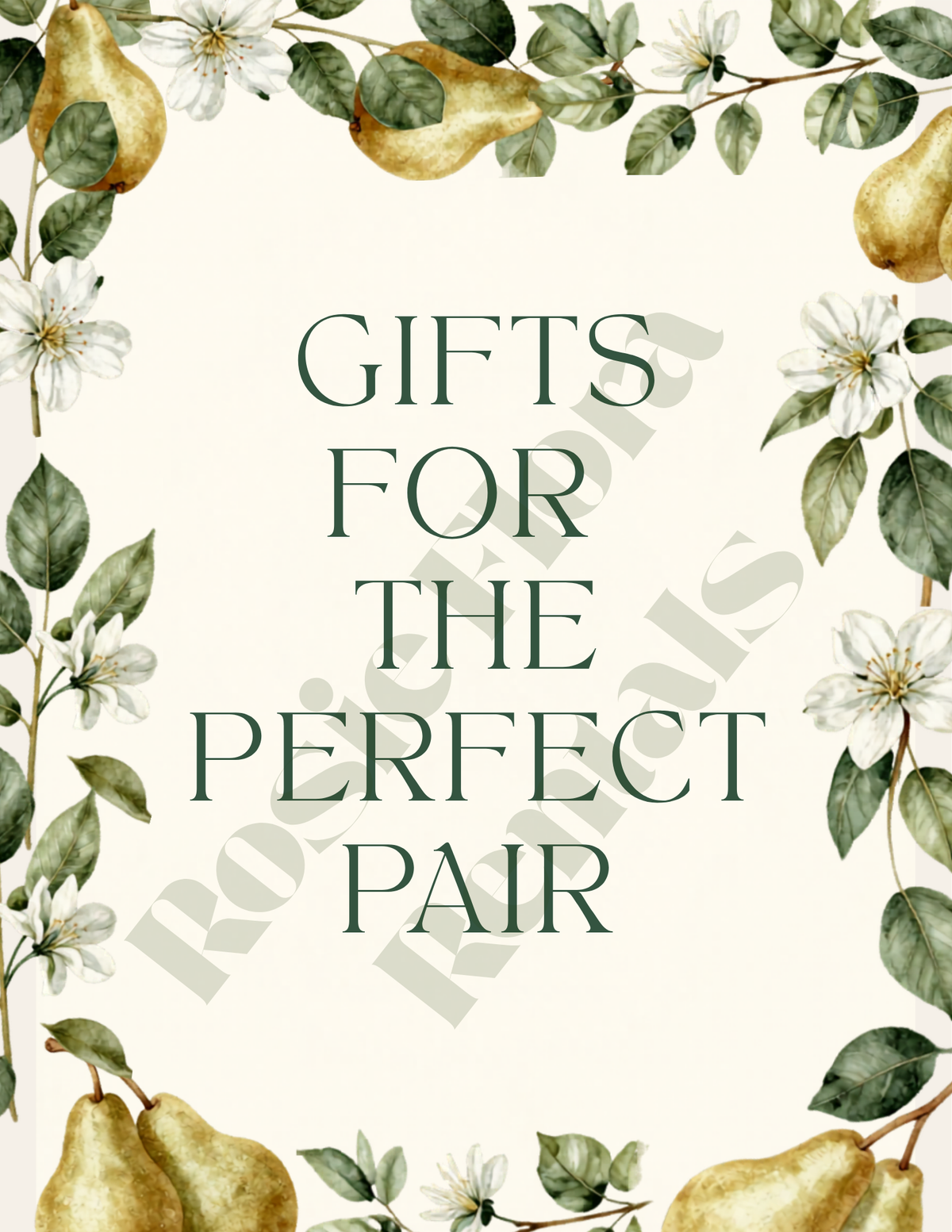 The Perfect Pear Bridal Shower Party Kit | Editable Canva Template Bundle