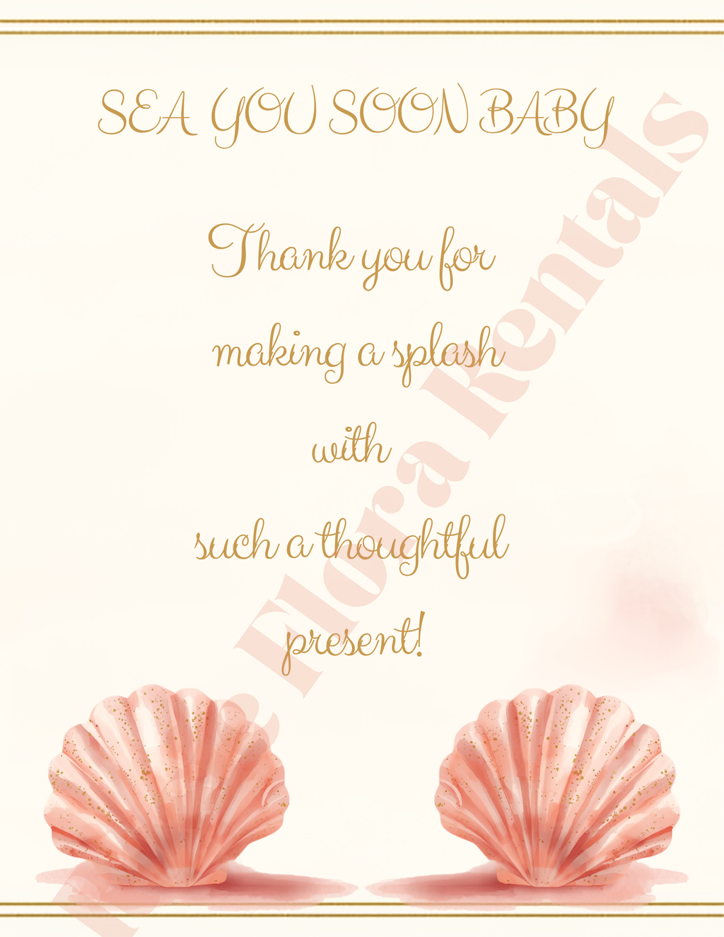 Sea You Soon Baby Shower Template Bundle | Seashell Canva Printable Kit