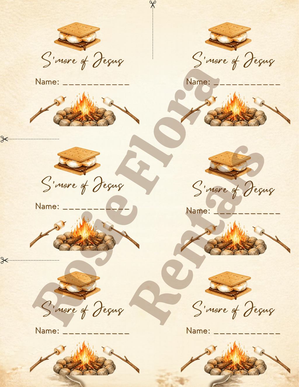S'more Jesus Fall Fellowship Party Bundle | Christian Campfire Printables | Editable Canva Template