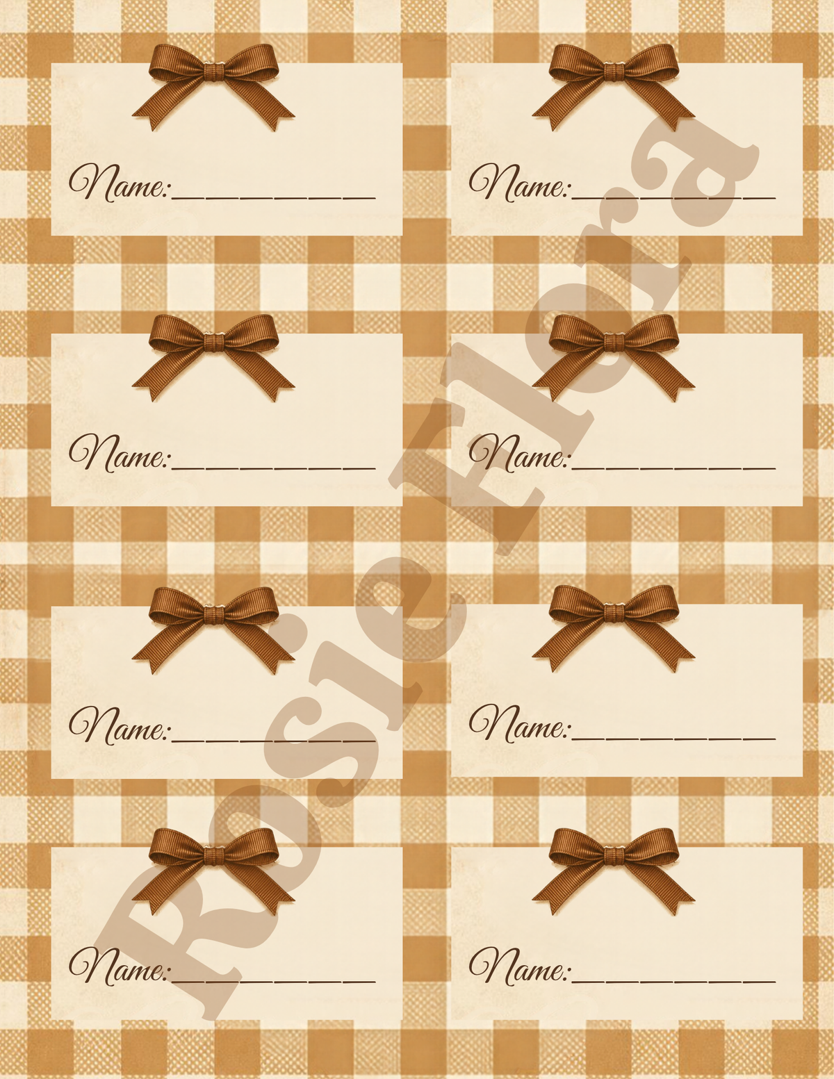 Friendsgiving Invitation & Menu Set | Editable Canva Template | Gobble Gobble Gingham Printable